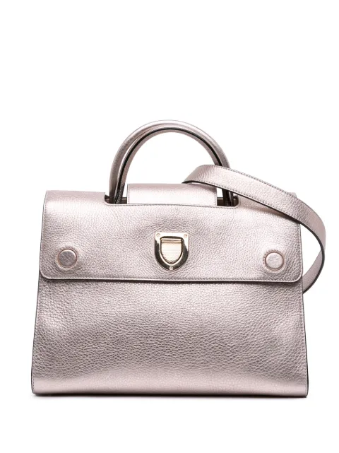 Christian Dior Pre-Owned 2017 Medium Metallic Grained Calfskin Diorever satchel