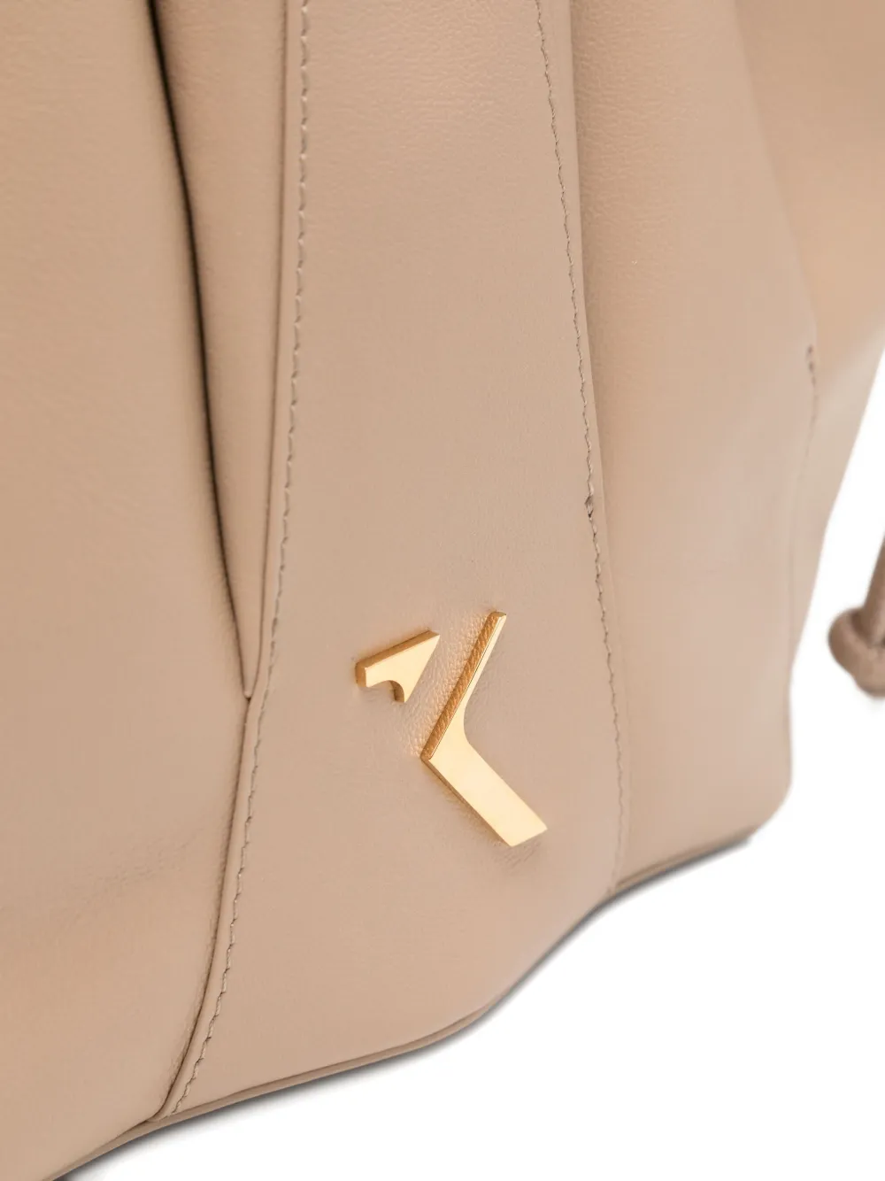 Saiid Kobeisy Leather Bucket Bag In Brown
