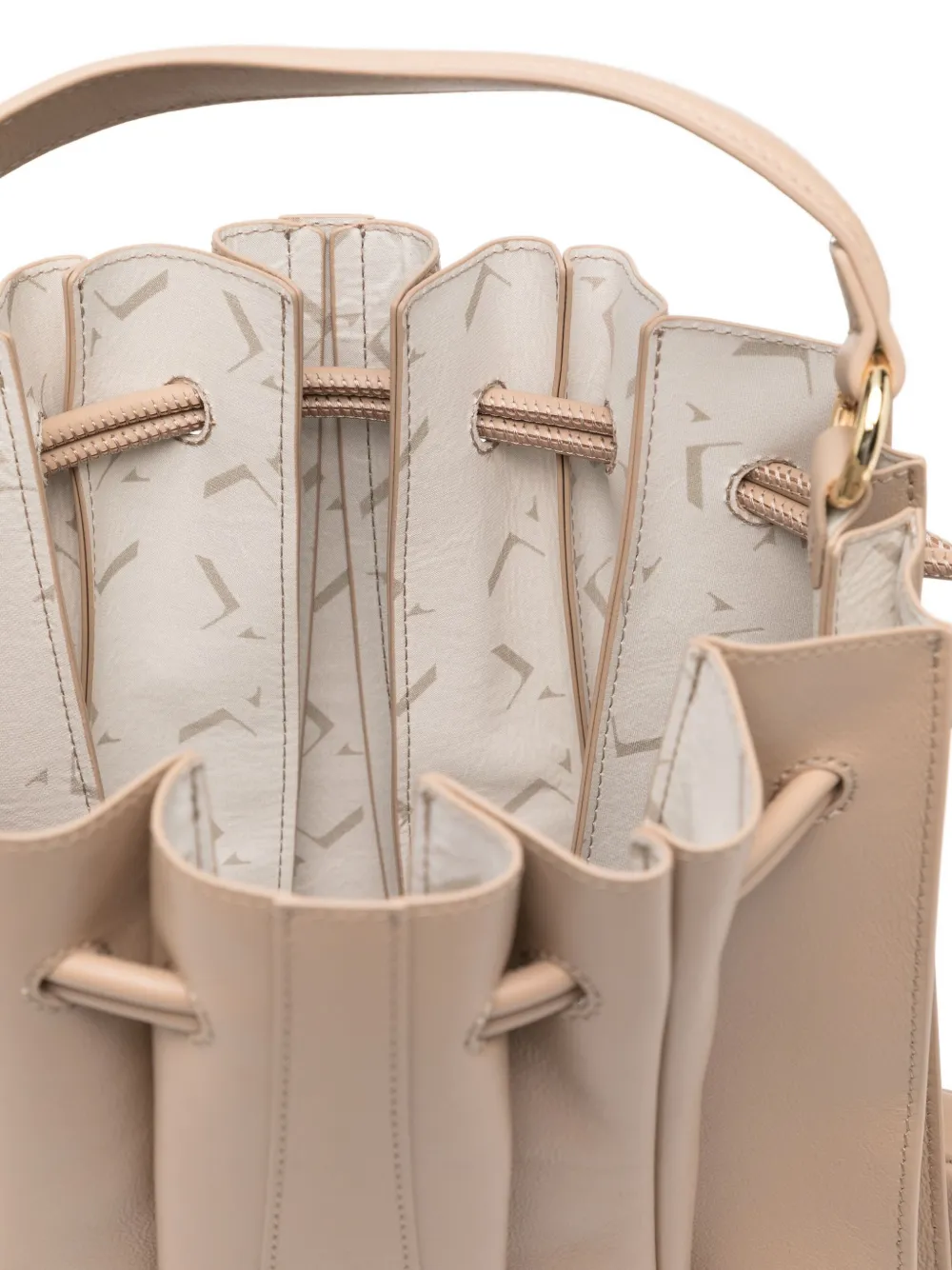 Saiid Kobeisy Leather Bucket Bag In Brown