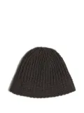 Yohji Yamamoto ribbed-knit wool beanie - Grey