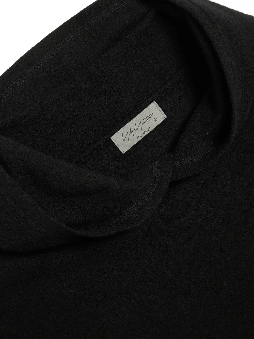 Yohji Yamamoto Super 120 Hooded Long-sleeve T-shirt In Black