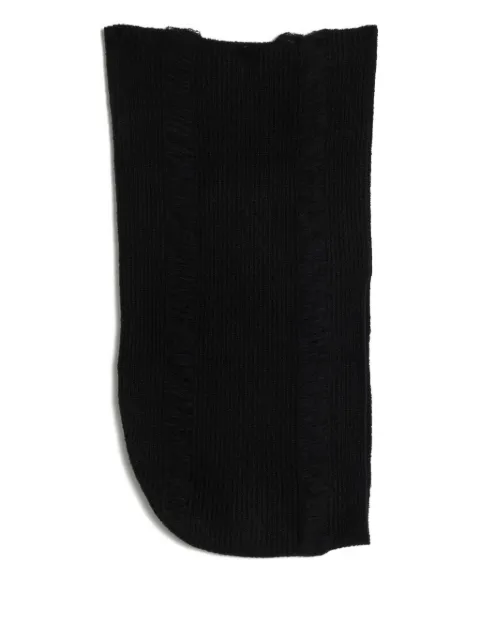 Yohji Yamamoto ribbed frayed balaclava