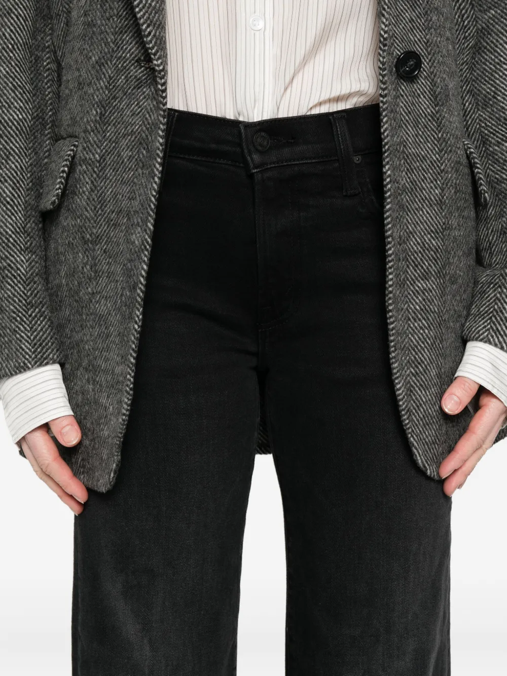 MOTHER Straight jeans Zwart