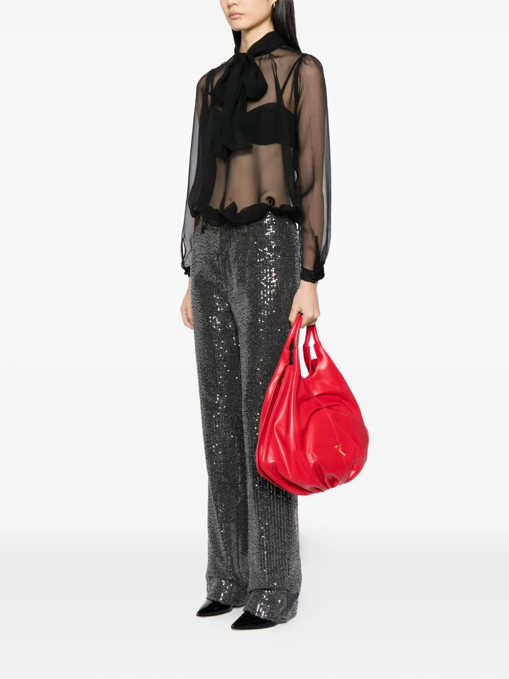 Saiid Kobeisy Leren shopper - Rood