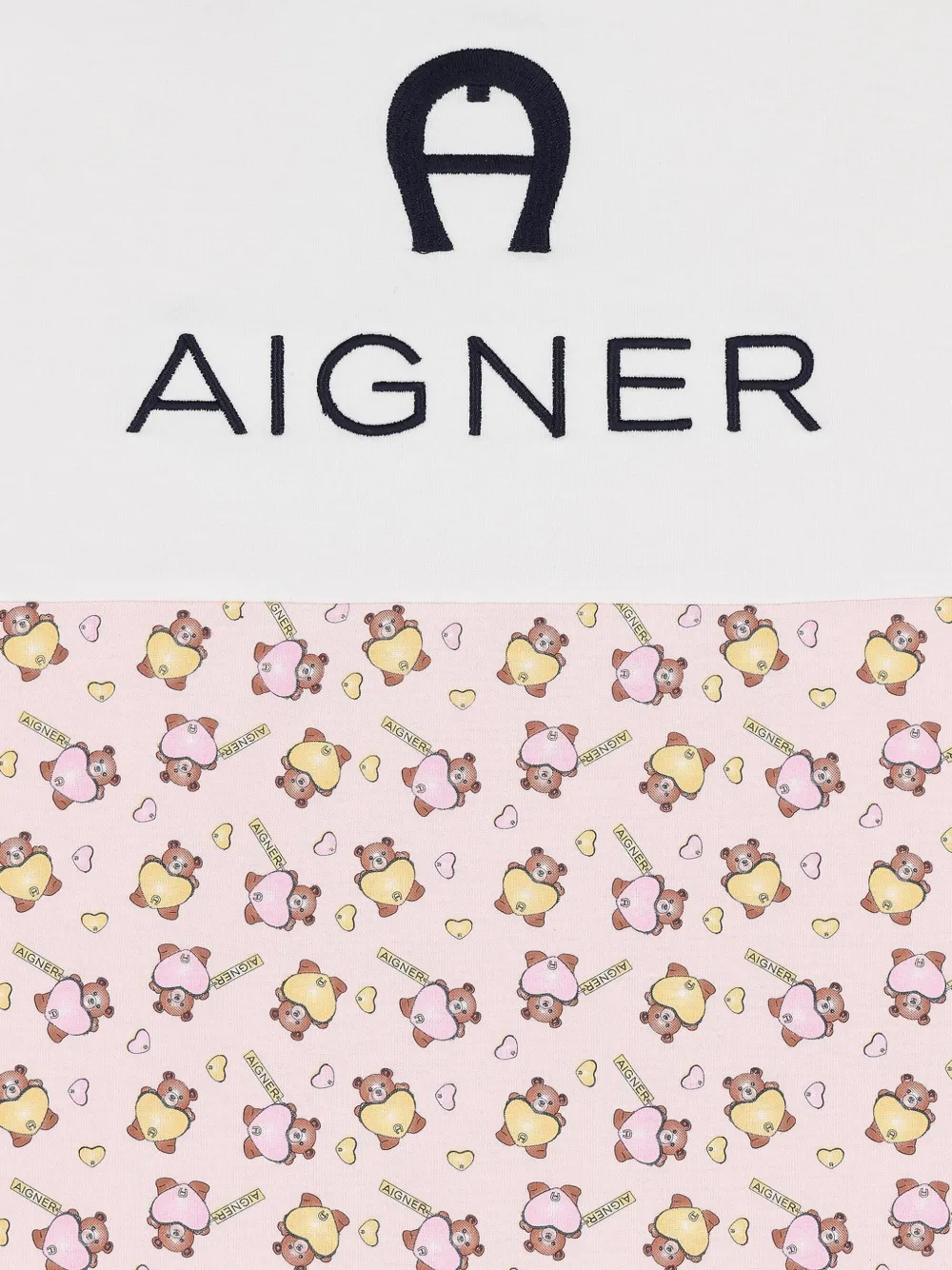Aigner Kids Deken met teddybeer-logo Roze