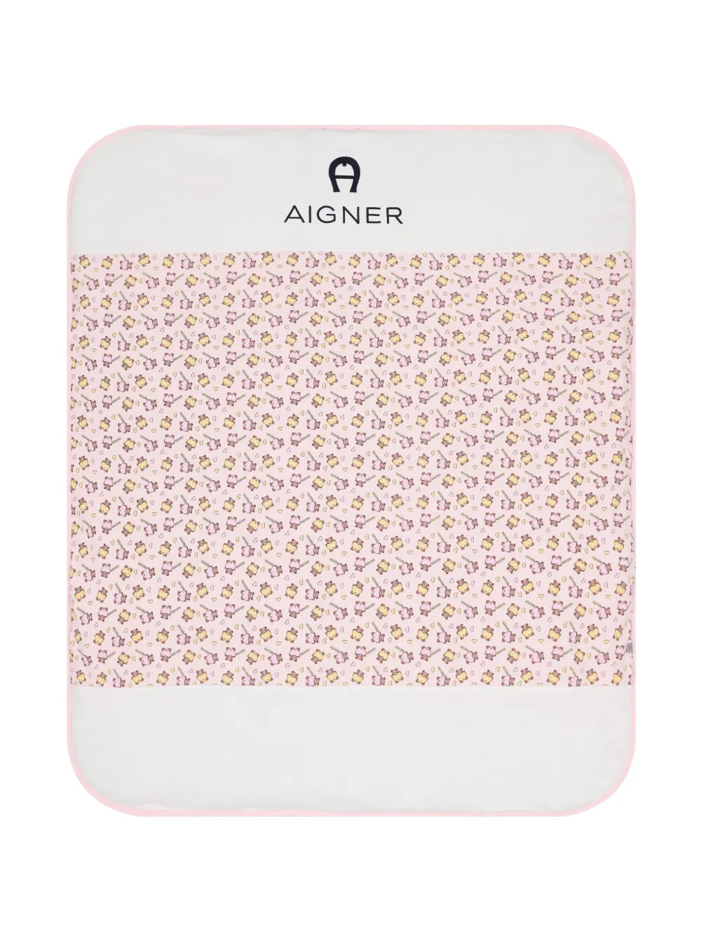 Aigner Kids Deken met teddybeer-logo Roze
