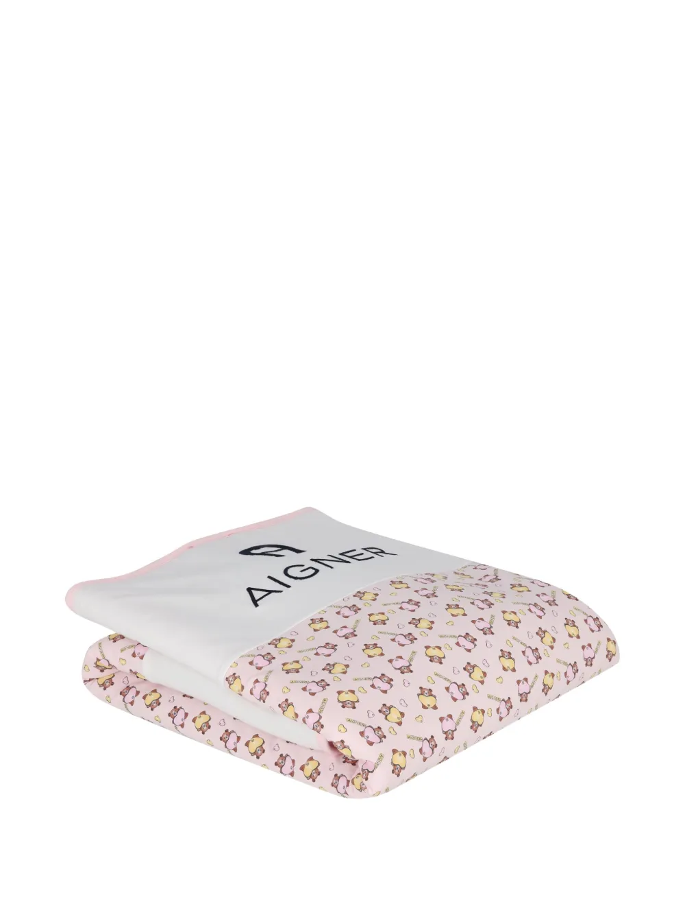 Aigner Kids Deken met teddybeer-logo Roze