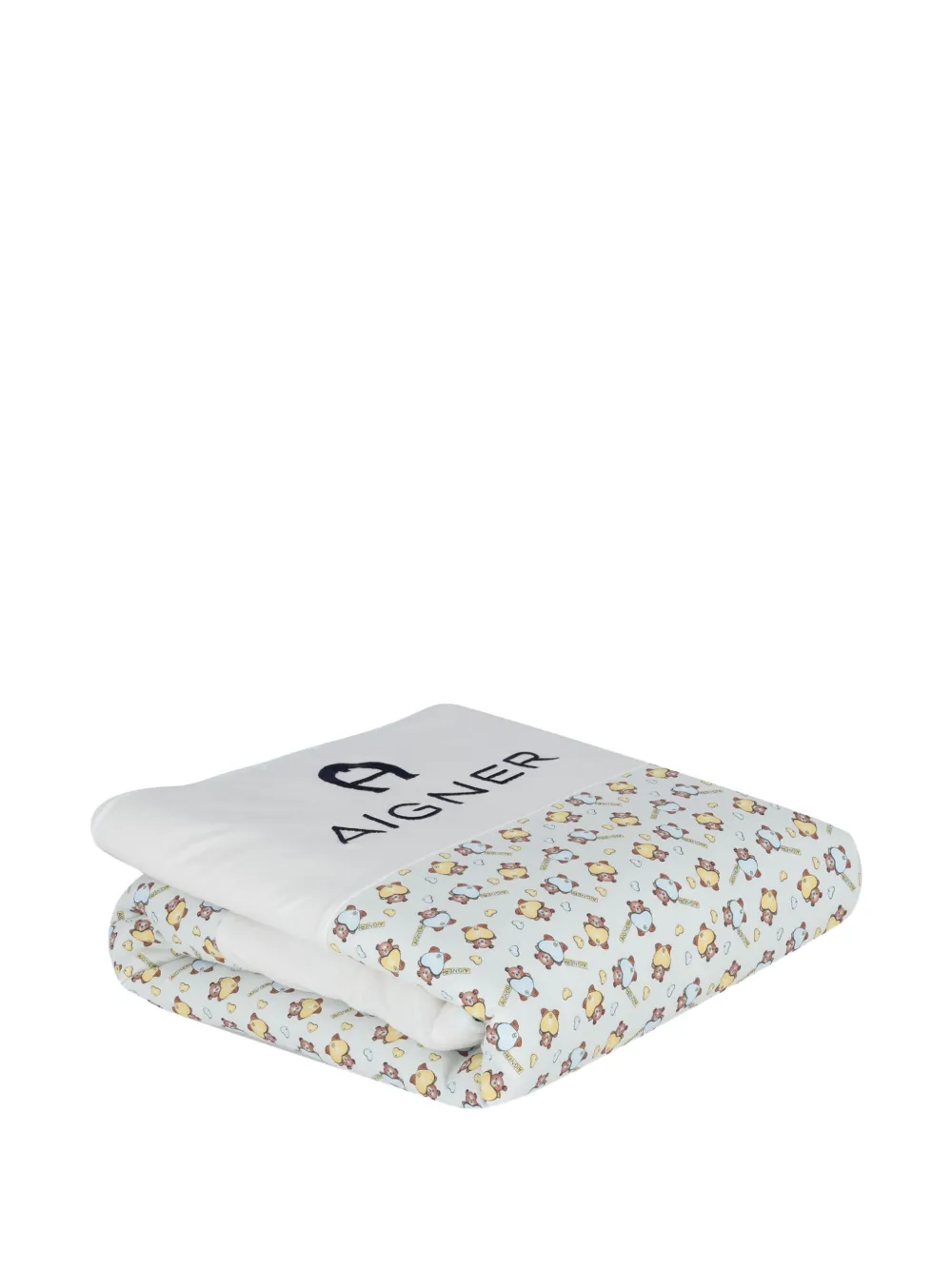 Aigner Kids Deken met teddybeerprint Blauw