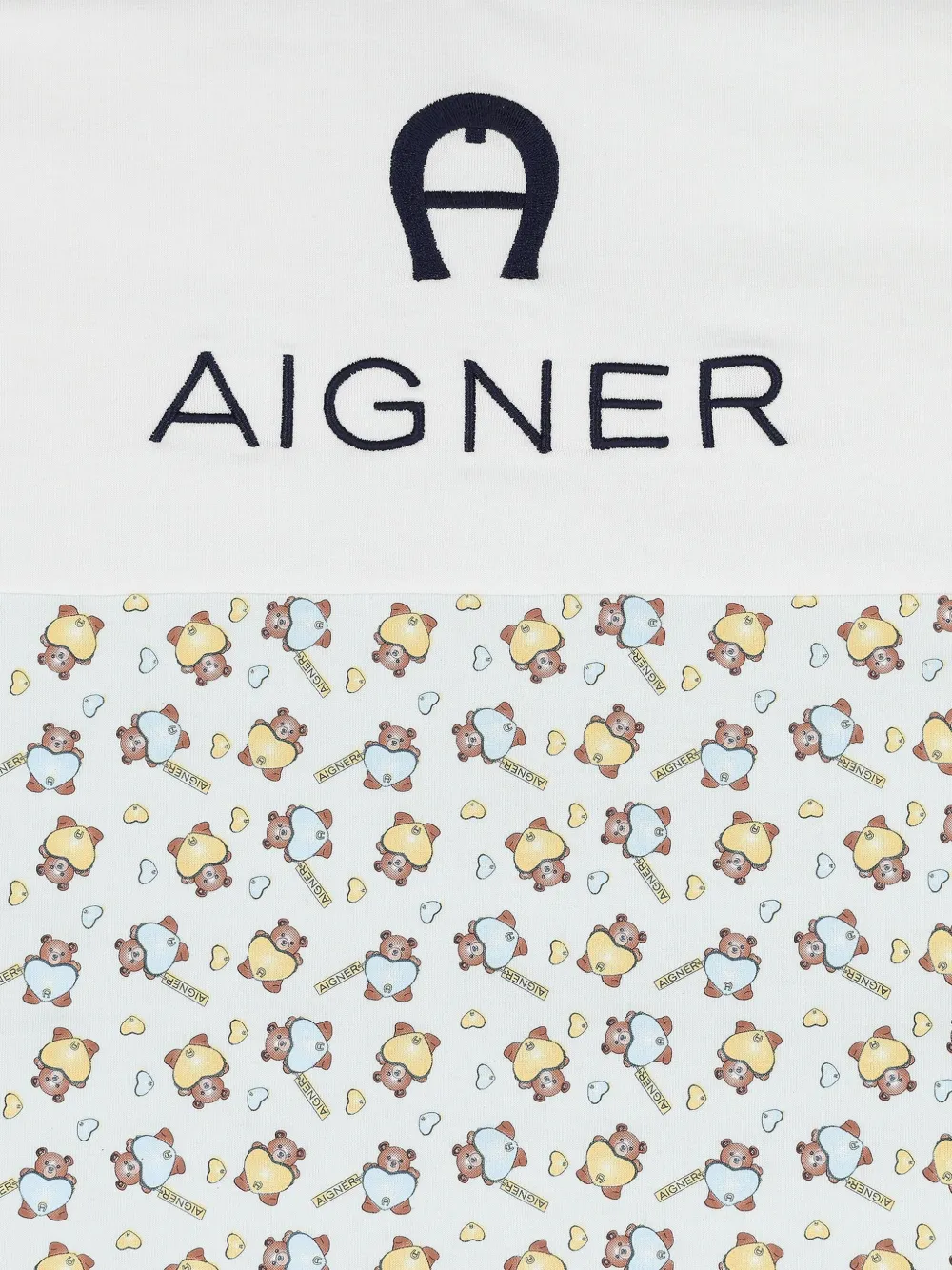 Aigner Kids Deken met teddybeerprint Blauw