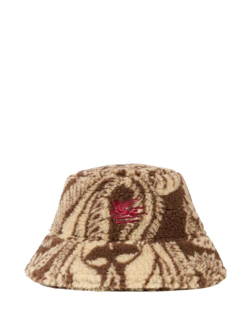ETRO KIDS paisley-pattern shearling bucket hat Bruin