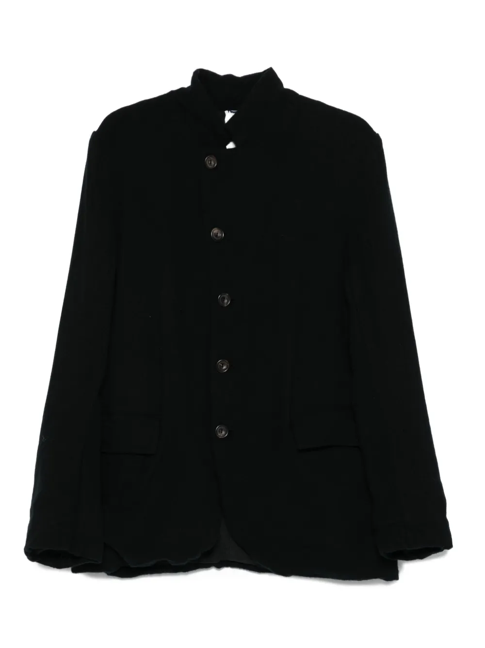 stand-up collar button jacket