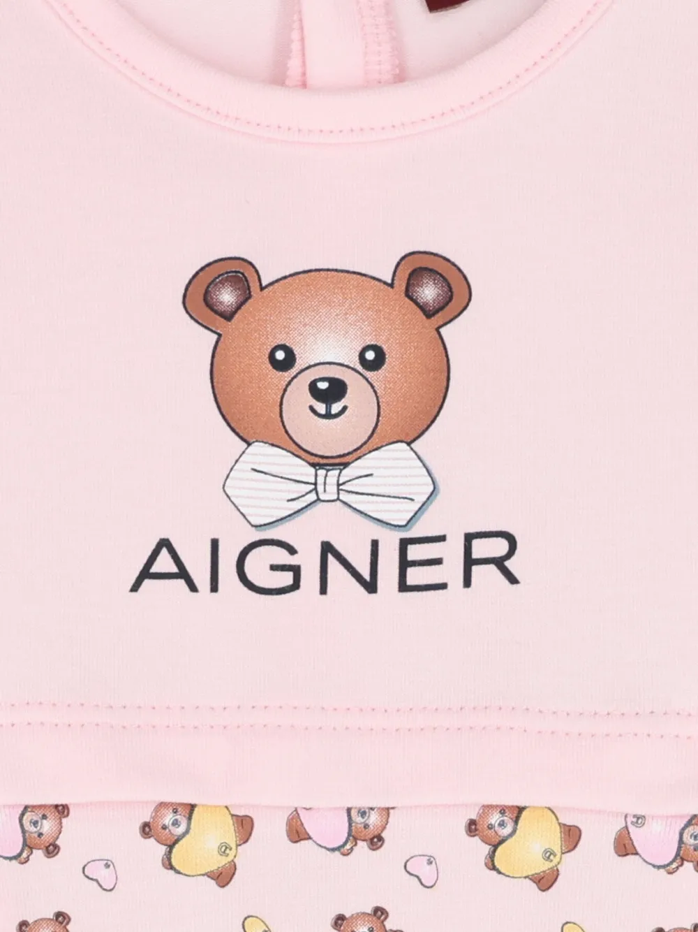 Aigner Kids teddy-bear print romper Roze