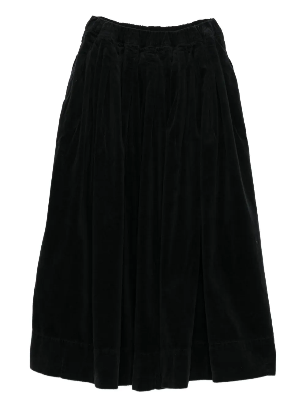 pleated velvet skirt