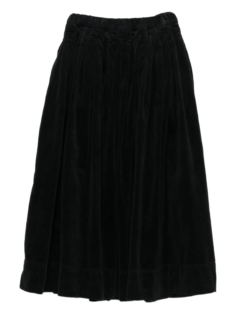 Ricorrrobe pleated velvet skirt - Zwart