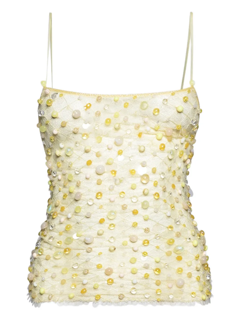 Roberta Einer Fishnet beaded top | Neutrals | Image 1