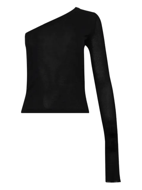 Rick Owens one-shoulder long-sleeve top