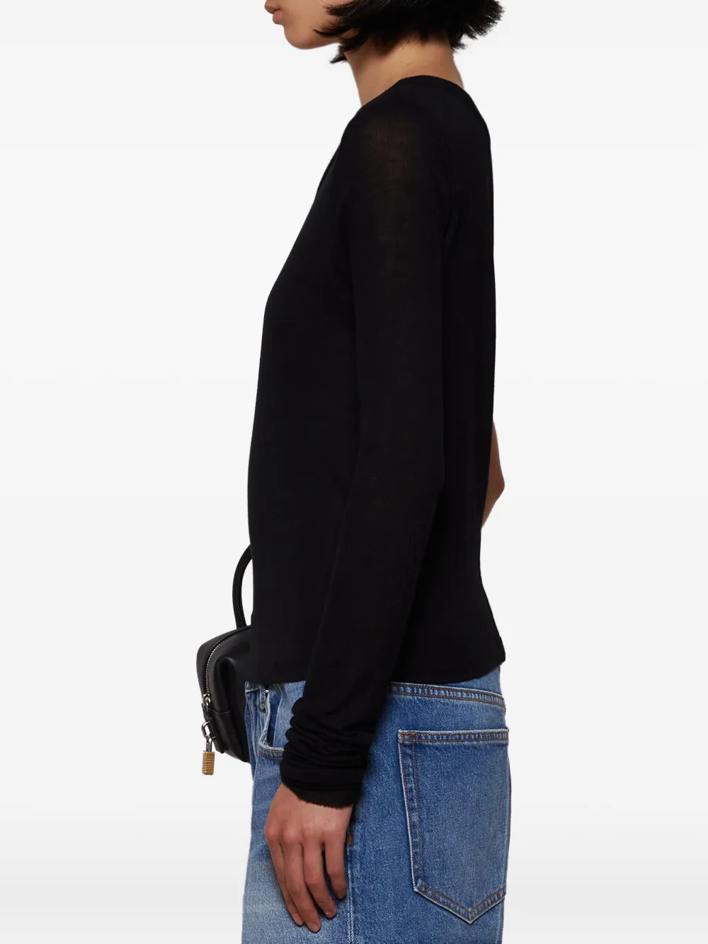 Rick Owens Concordians Ziggy Off Shoulder T-shirt In Black