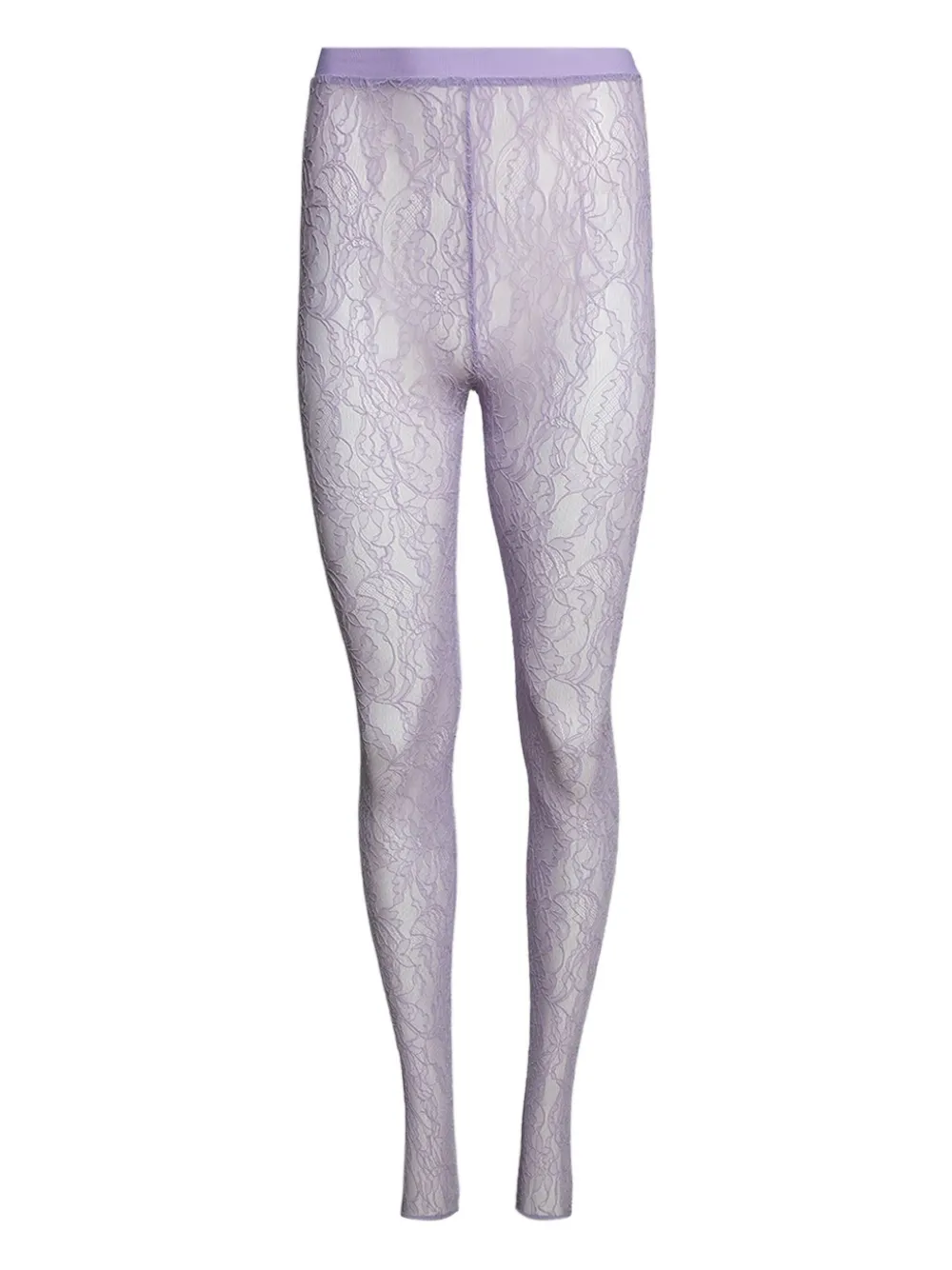 Wardrobe.nyc Lace Stirrup Leggings In Pink