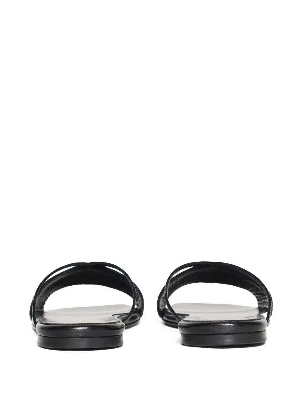 Jude Fiji platte sandalen met gekruiste bandjes Zwart