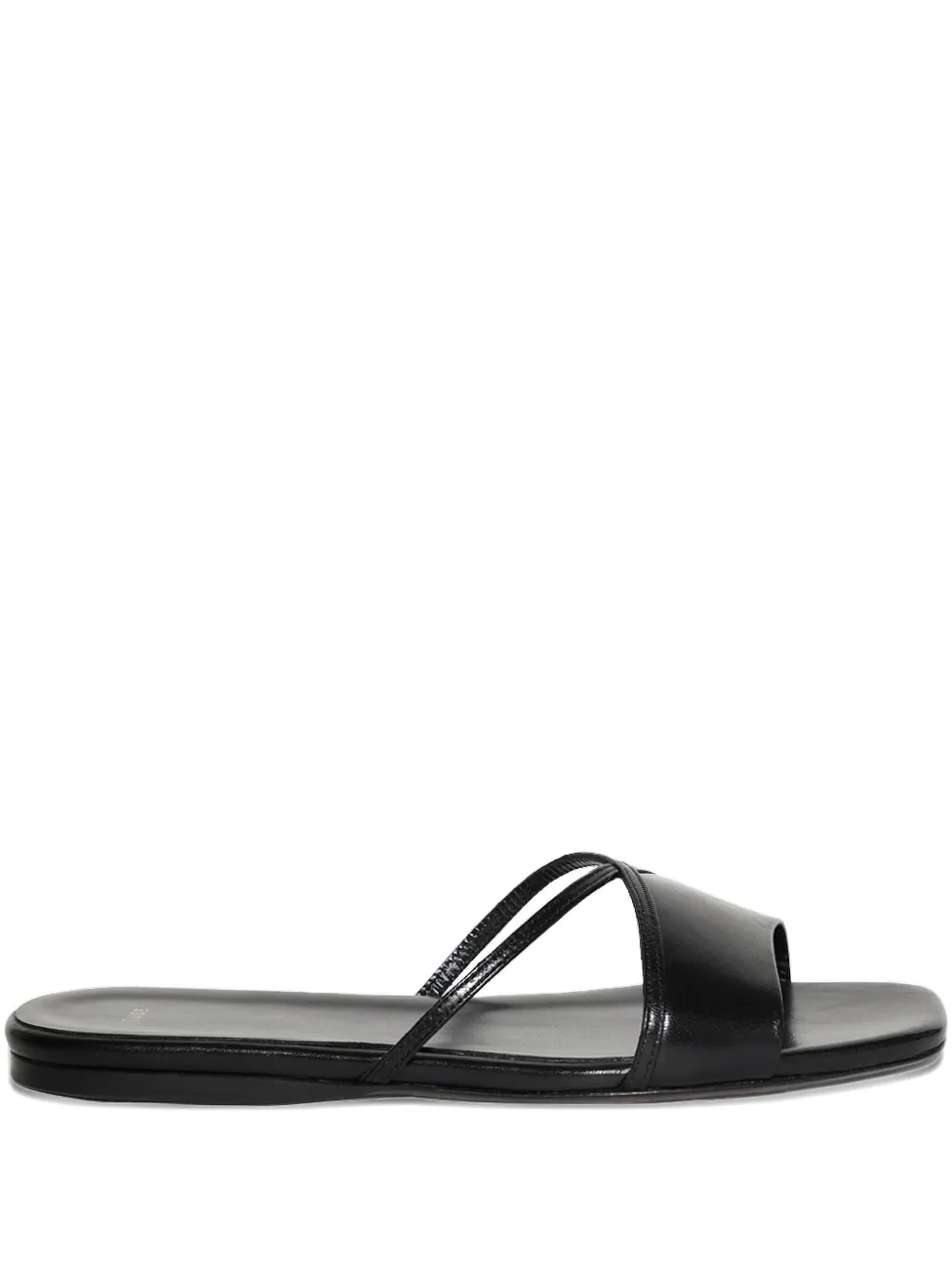 Jude Fiji platte sandalen met gekruiste bandjes Zwart