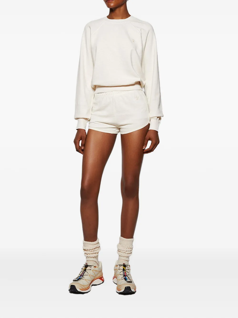 Éterne Cotton Track Shorts In White