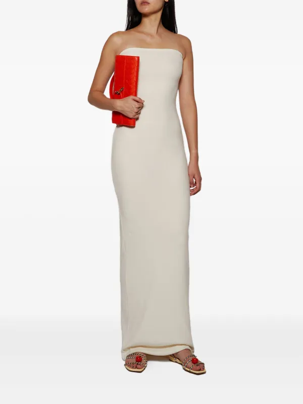 strapless open back dress Olive Green Prom dress Long Sexy Deep V Neck evening Party Dress slit –  Siaoryne main image 1