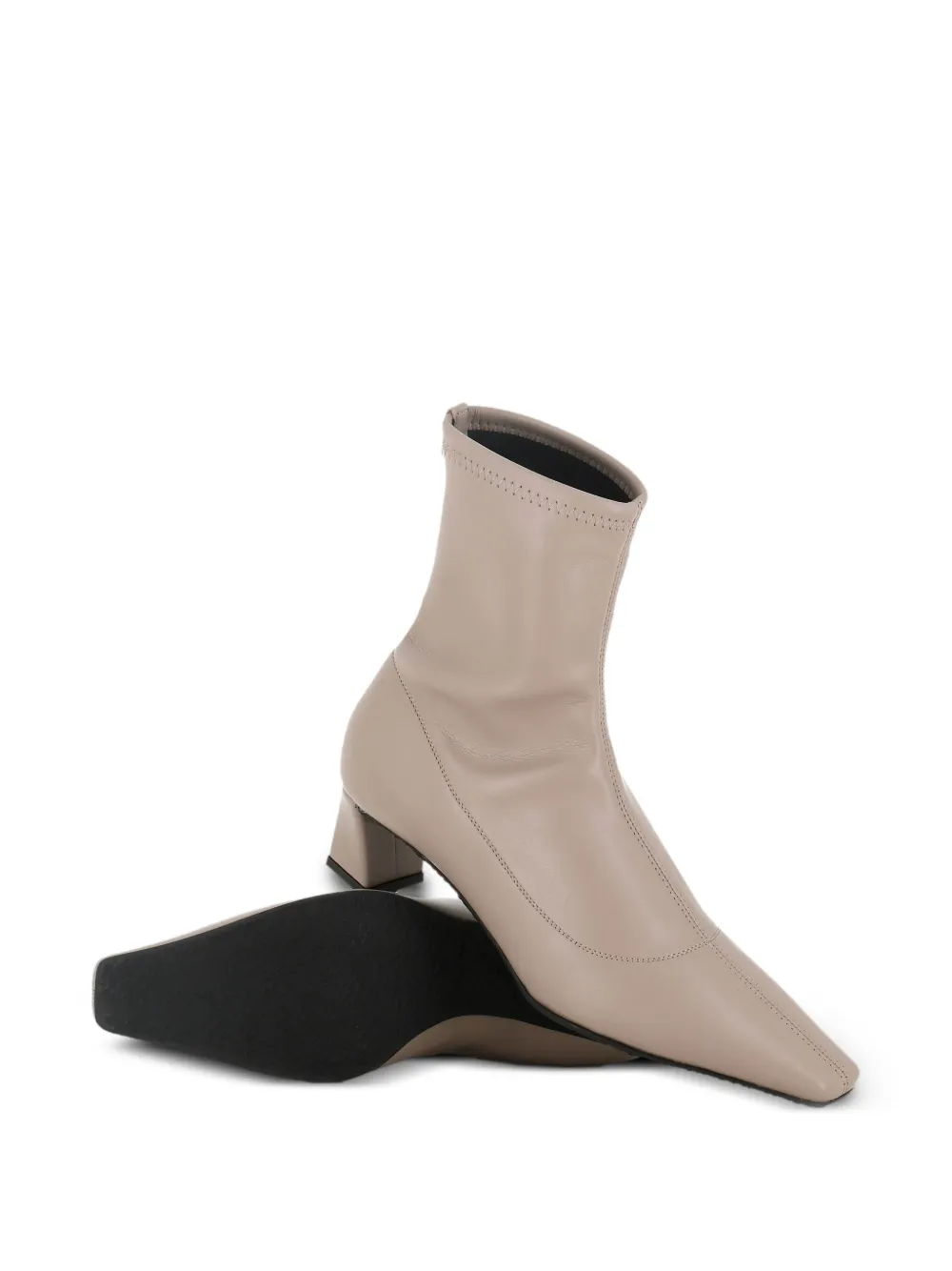 Giuseppe Zanotti square-toe block-heel boots Neutrals