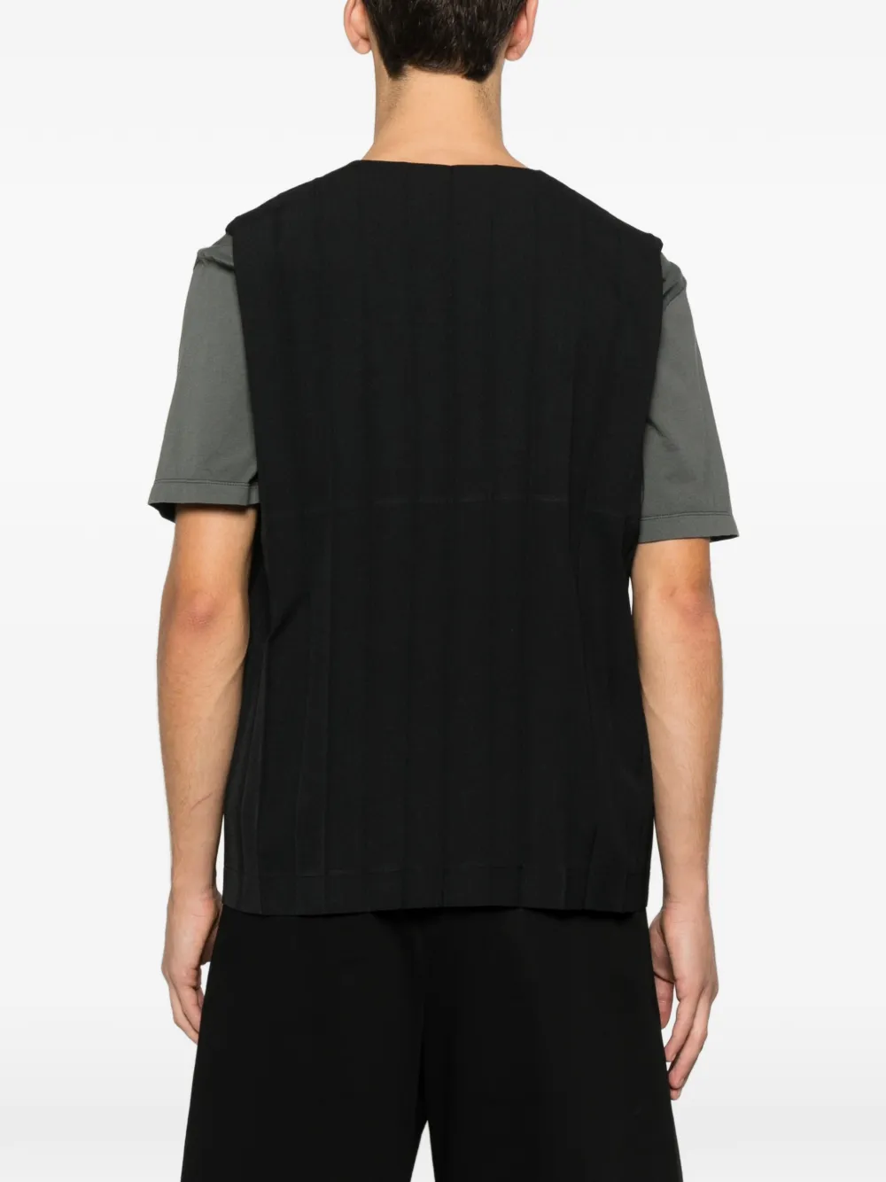 Homme Plissé Issey Miyake Edge Ensemble gilet Zwart