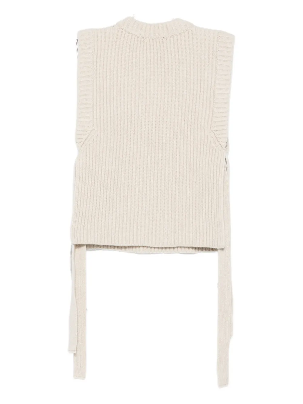 Soeur Mouwloze wollen trui Beige