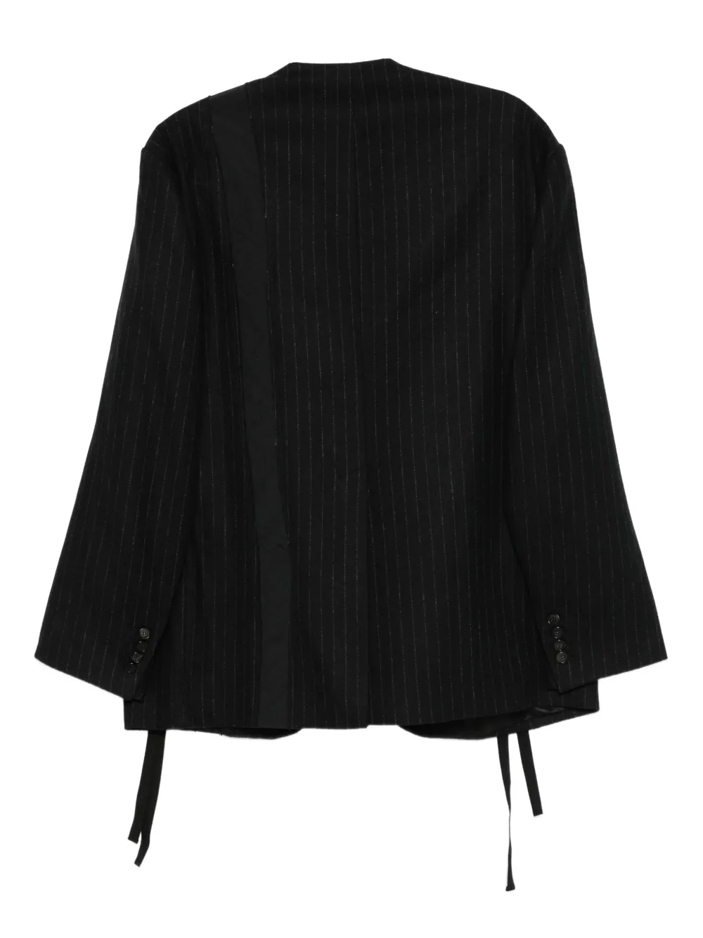 Isabel Benenato pinstripe tie-detail blazer | Blazers | Image 2
