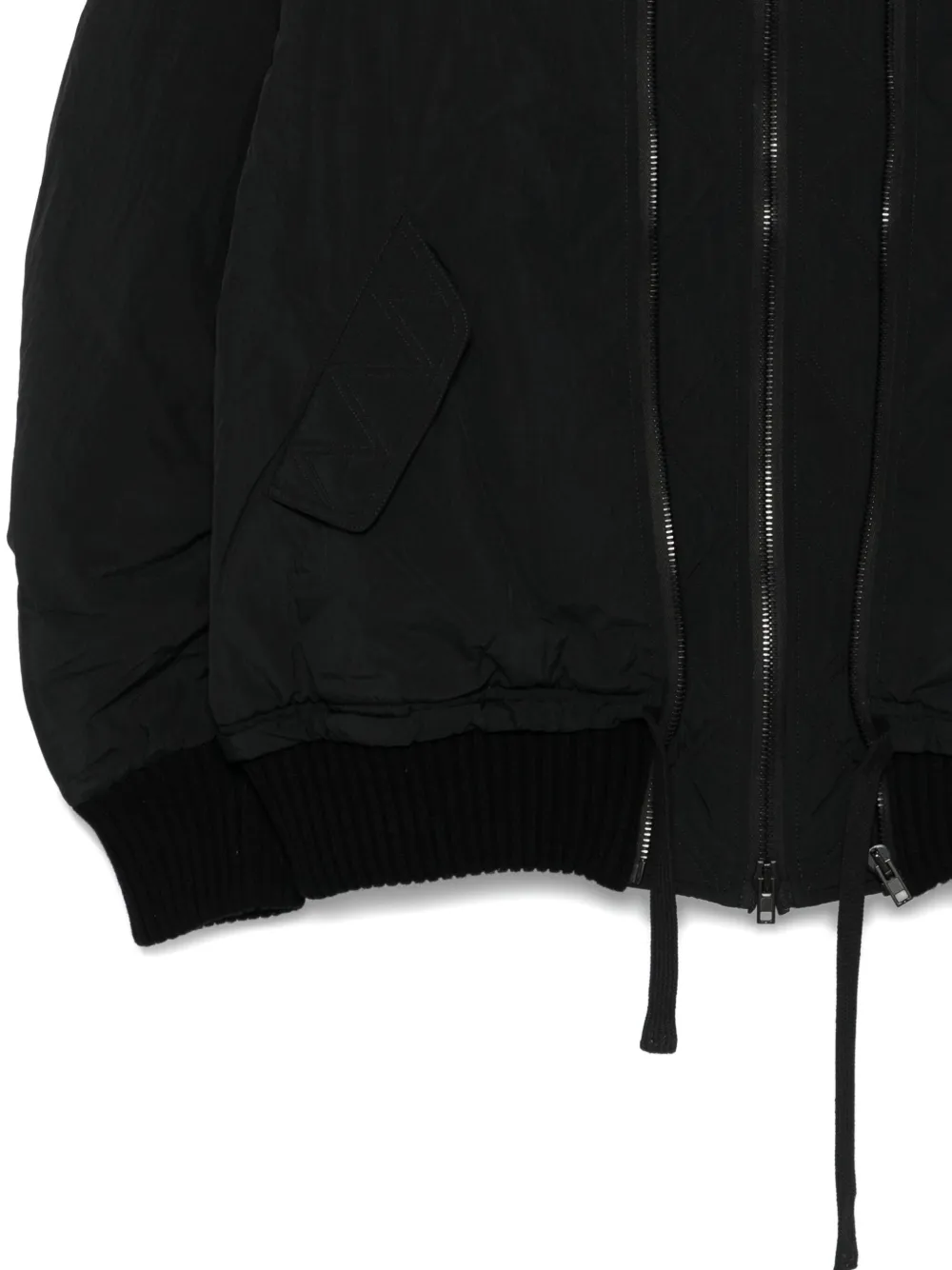 Isabel Benenato Bomberjack met rits Zwart