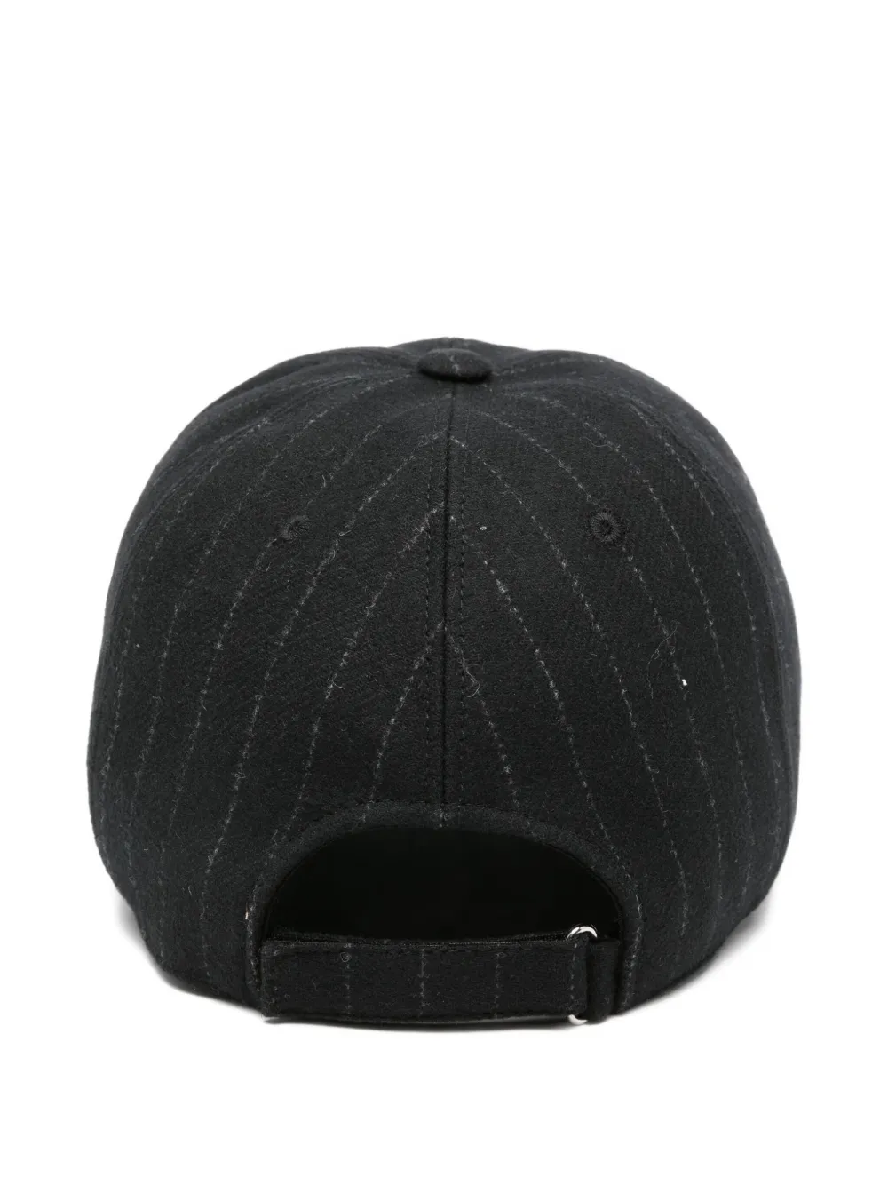 Isabel Benenato pinstripe-pattern embroidered baseball cap - Zwart