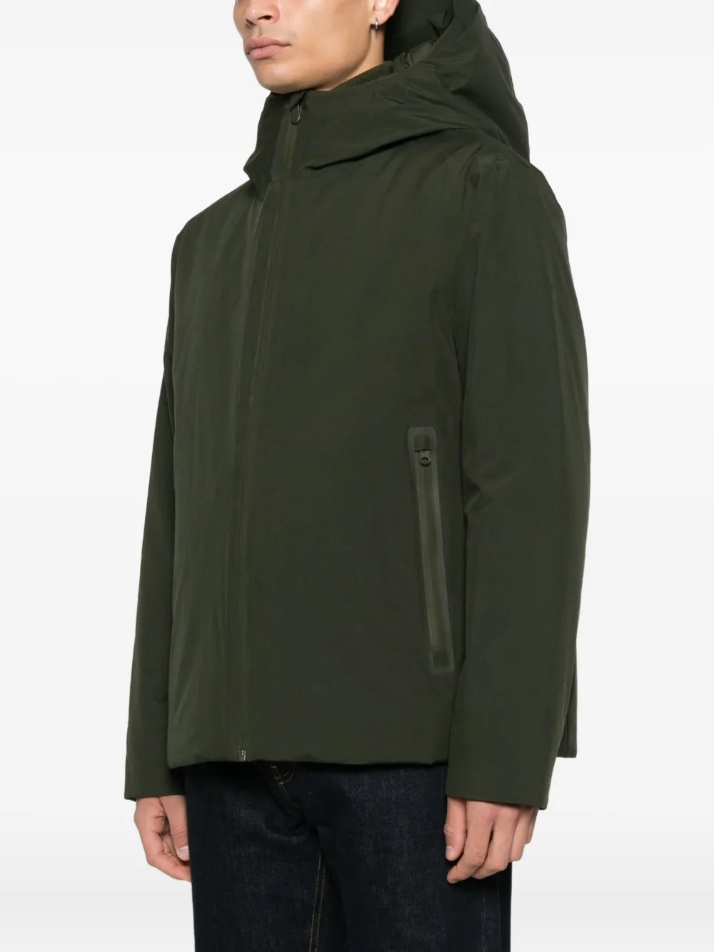 Save The Duck Flynn hooded zip-fastening jacket Groen
