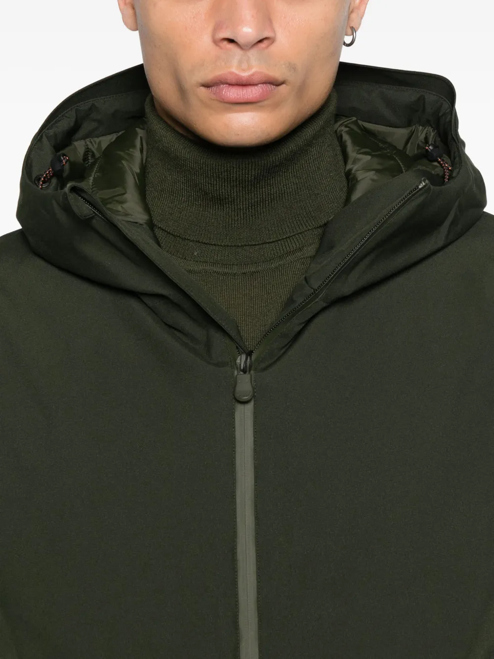 Save The Duck Flynn hooded zip-fastening jacket Groen