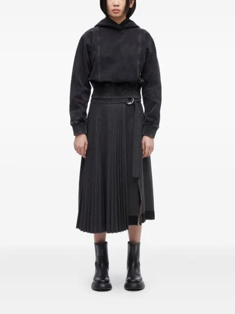 3.1 Phillip Lim denim ribbed-hem hoodie