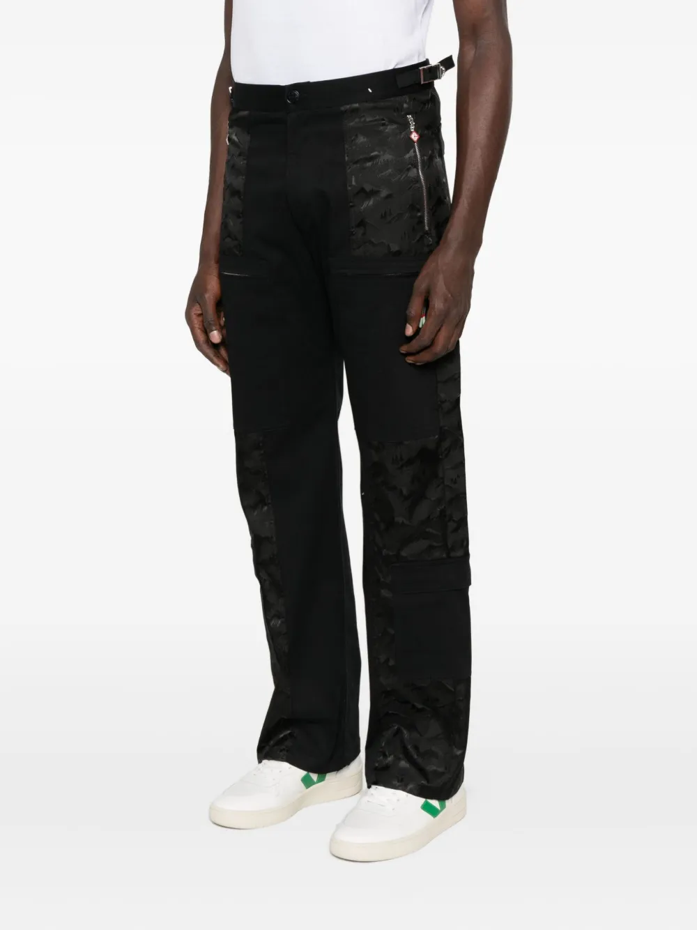 Casablanca Broek met zak en bergprint Zwart