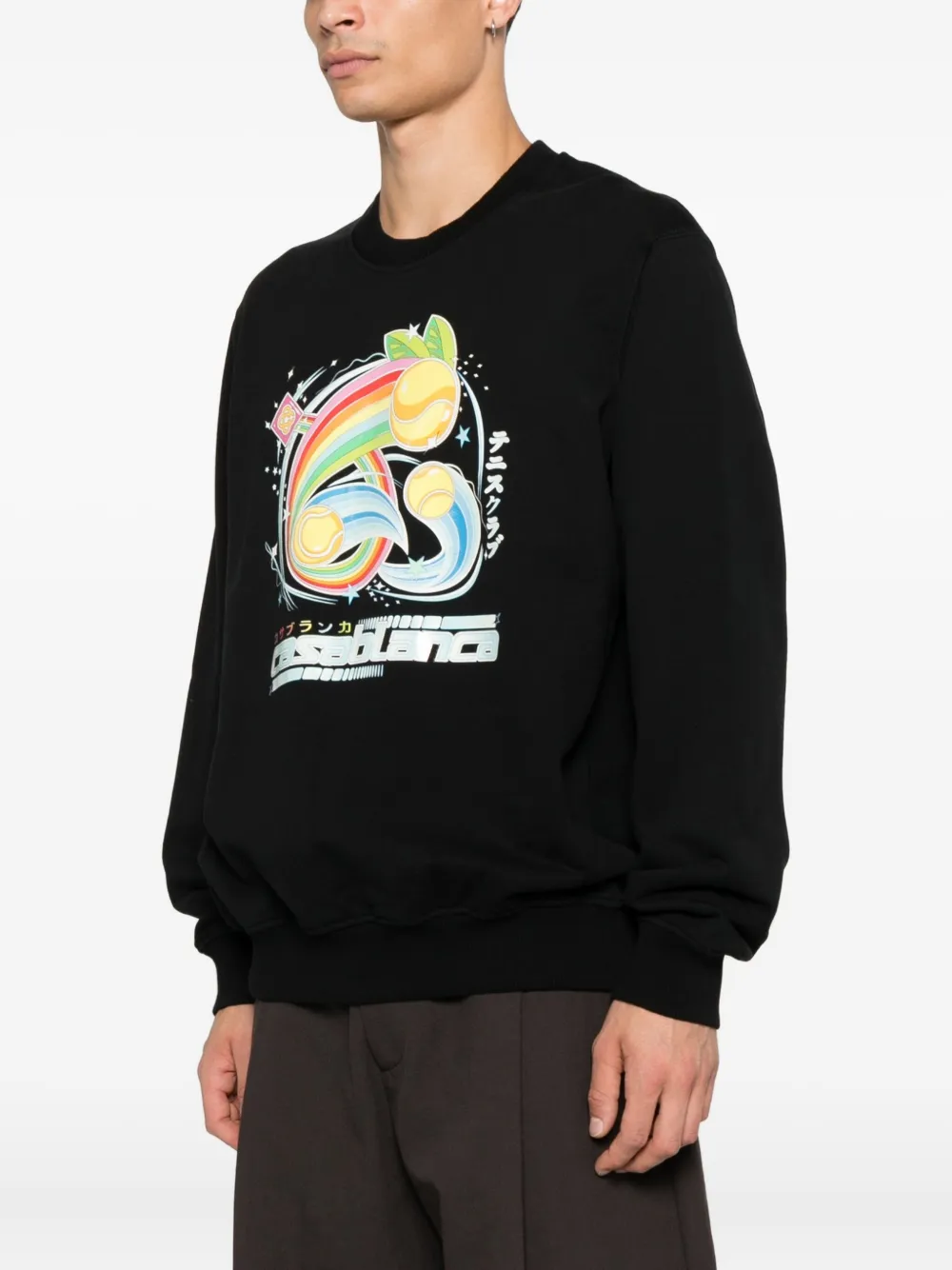 Casablanca graphic-print sweatshirt Zwart
