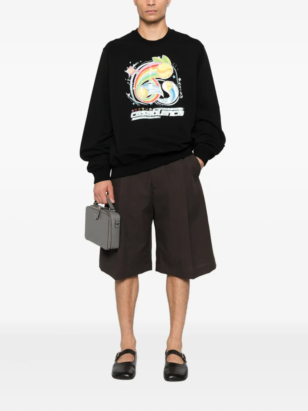 Casablanca graphic-print sweatshirt Zwart