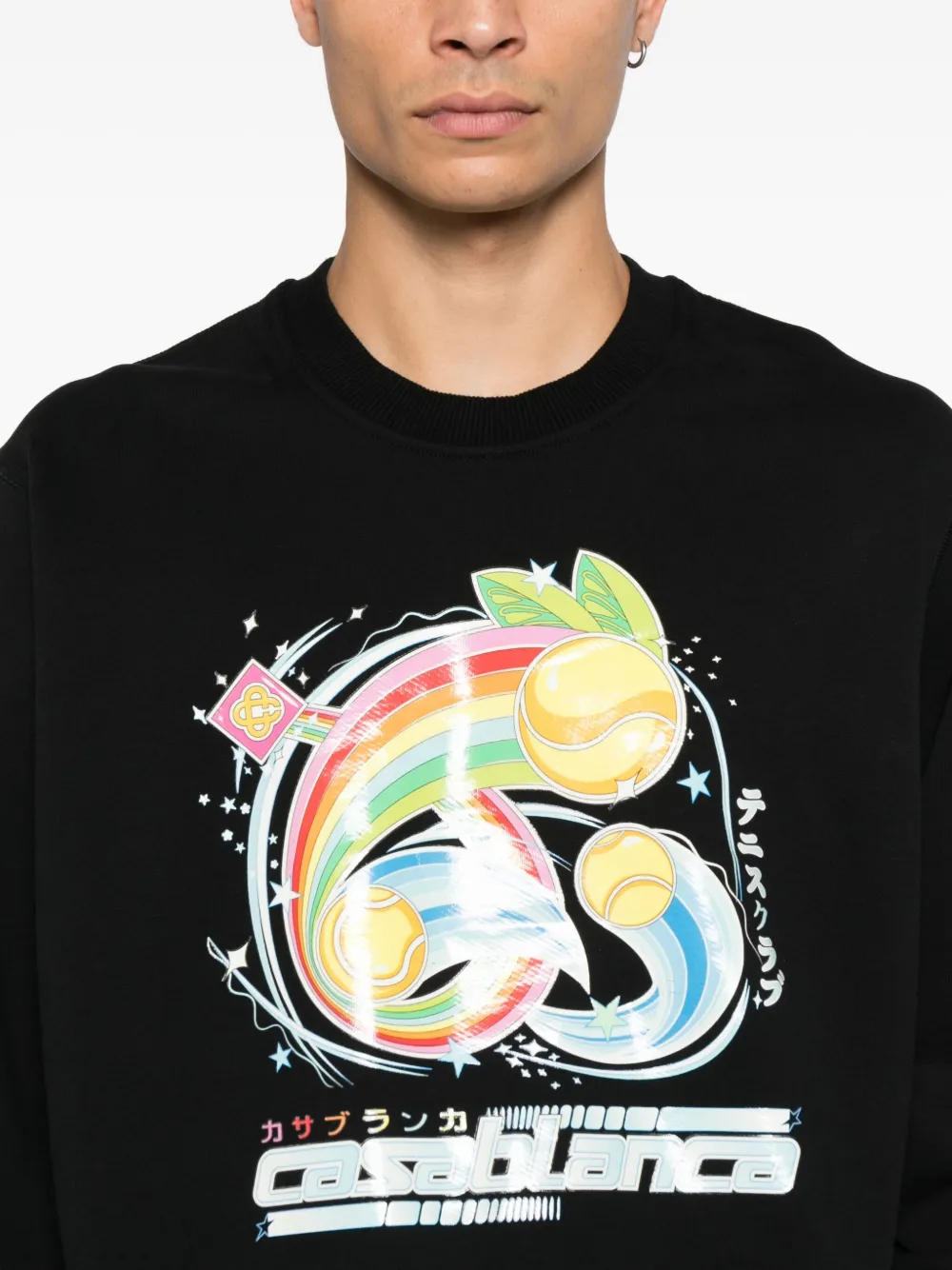 Casablanca graphic-print sweatshirt Zwart
