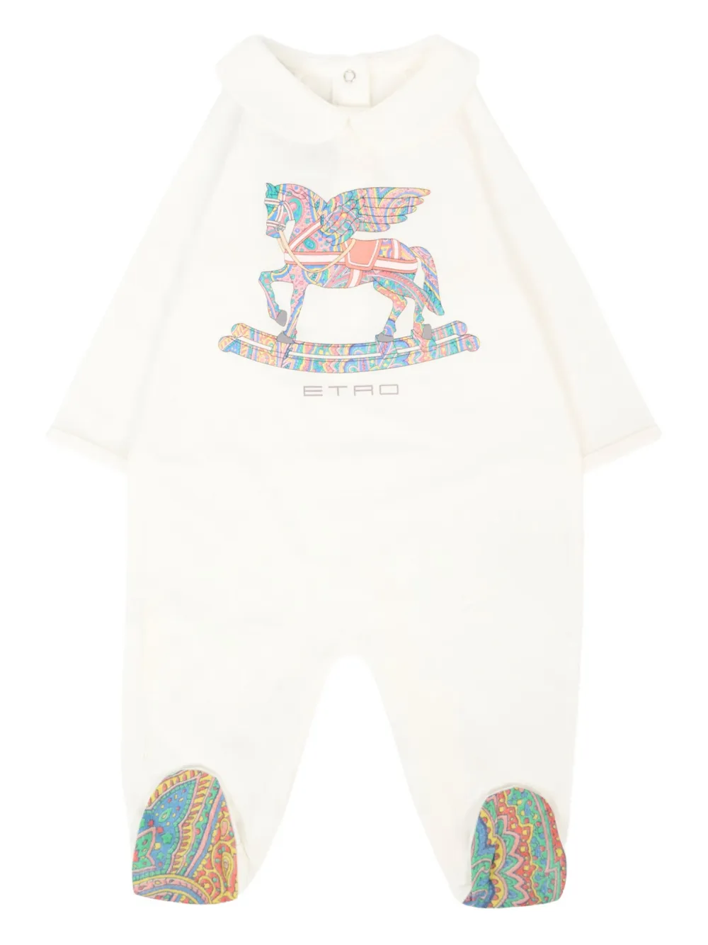 ETRO KIDS Pegaso babypakje met paisley-print Wit
