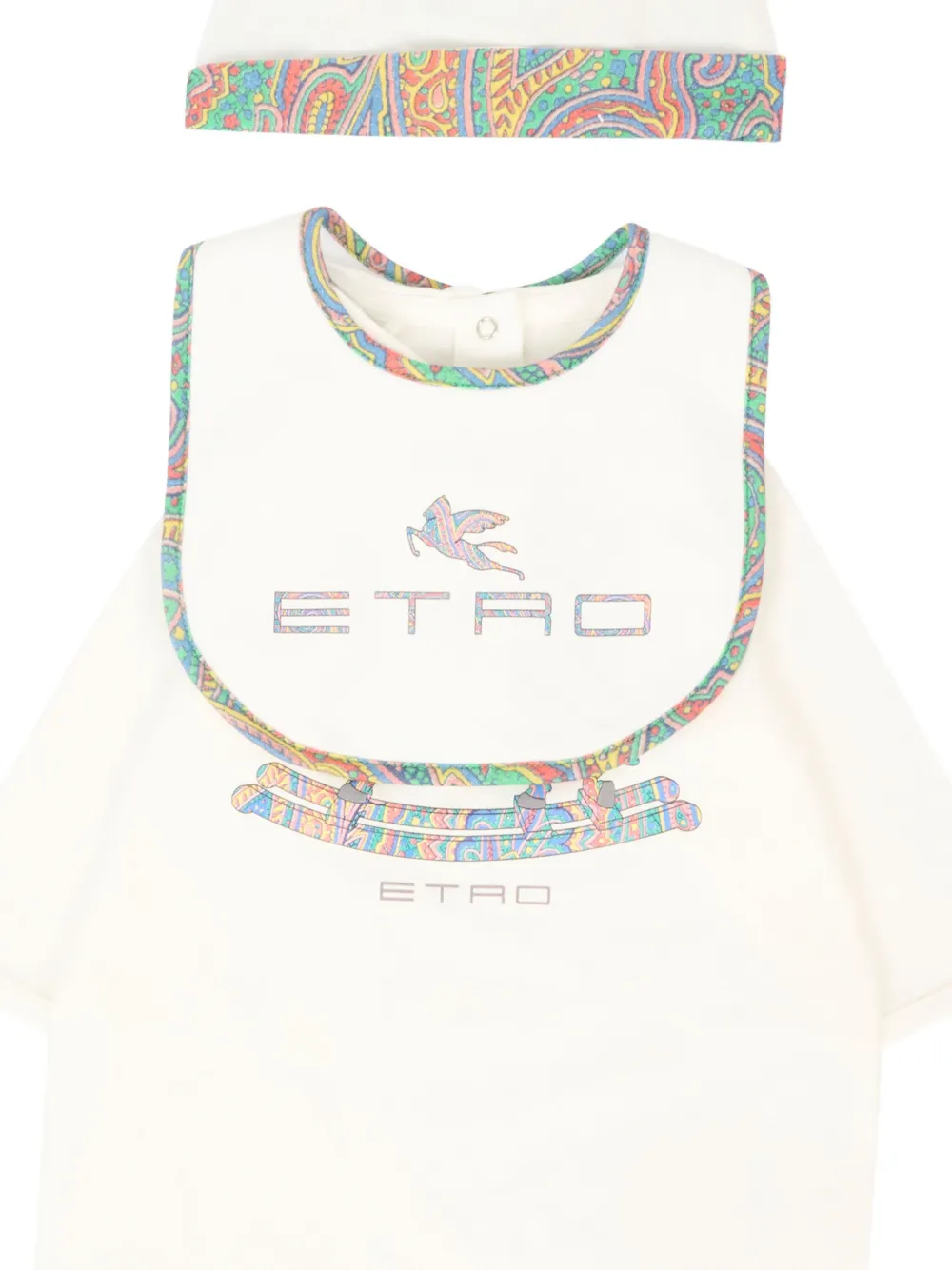 ETRO KIDS Pegaso babypakje met paisley-print Wit