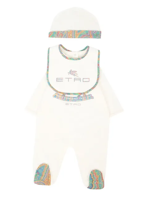 ETRO KIDS paisley-print Pegaso babygrow set