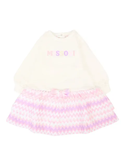 Missoni Kids zigzag-print long-sleeve dress