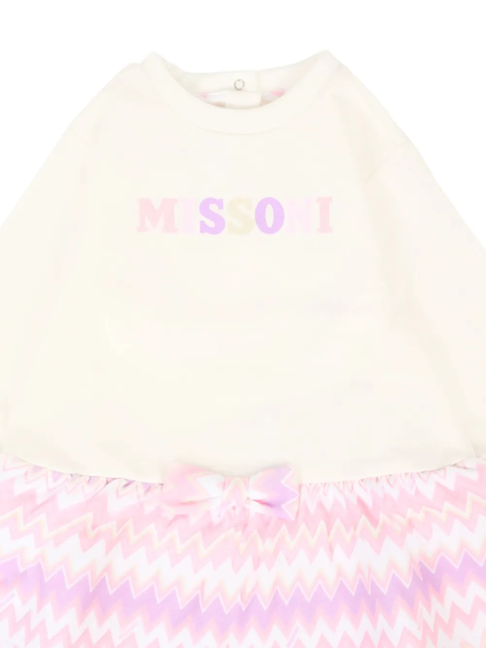 Missoni Kids Jurk met zigzagprint en lange mouwen Geel