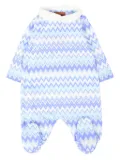 Missoni Kids zigzag-pattern babygrow set - Blue