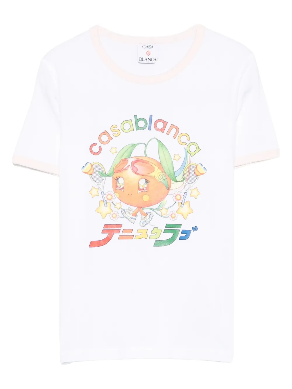 Casablanca T-shirt met print Wit