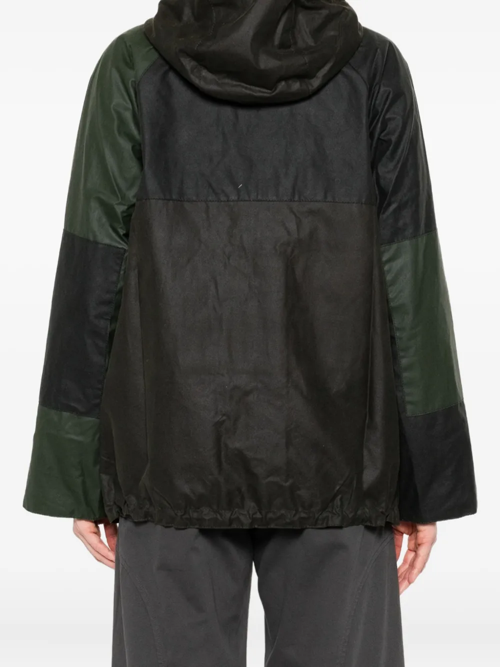 Barbour Hooded Cotton Jacket In Green