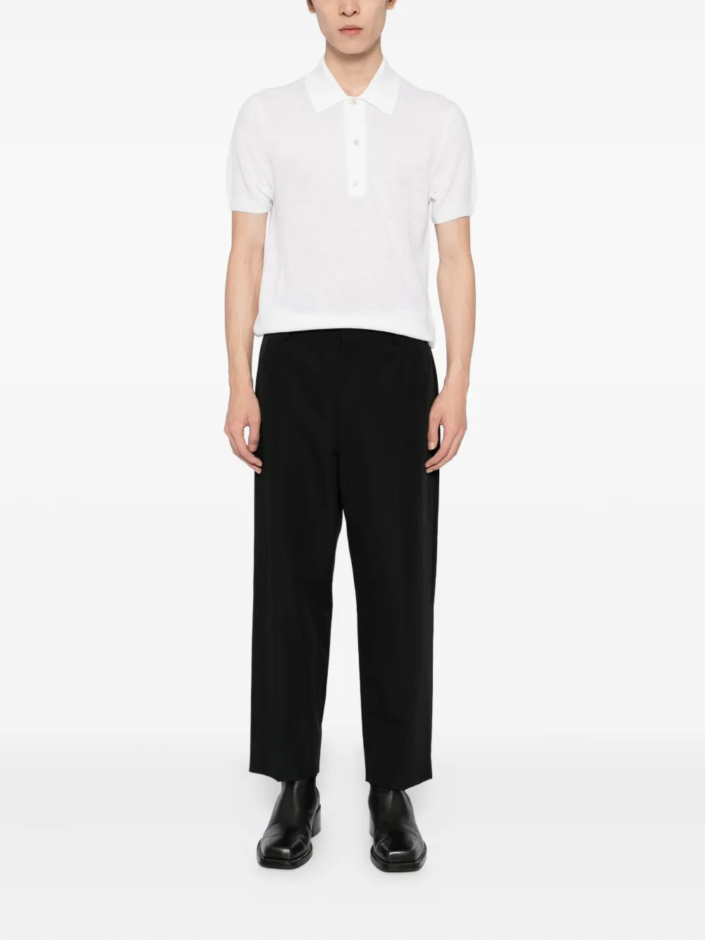 TOM FORD Gebreid poloshirt - Wit