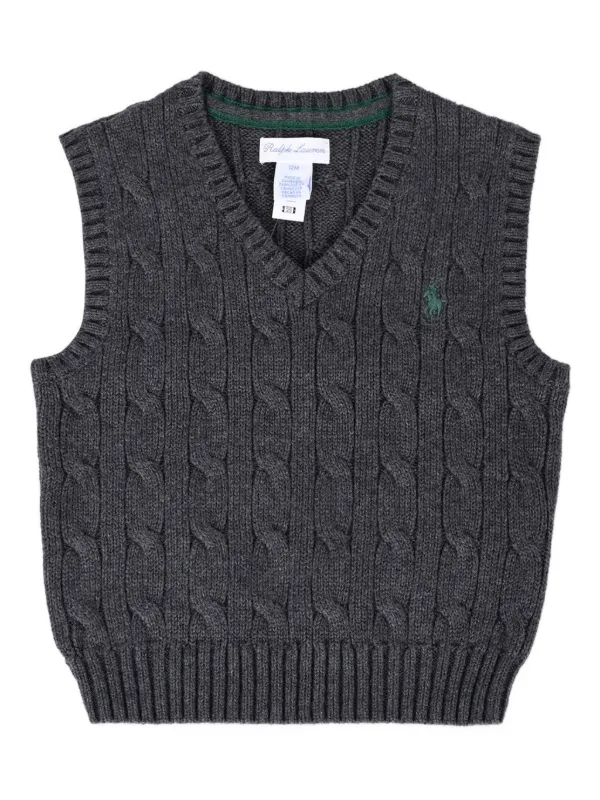 新品未使用タグ付【POLO by Ralph Lauren】ケーブルニットベスト ケーブルニット コットン セーター ベスト（ベスト）｜POLO RALPH