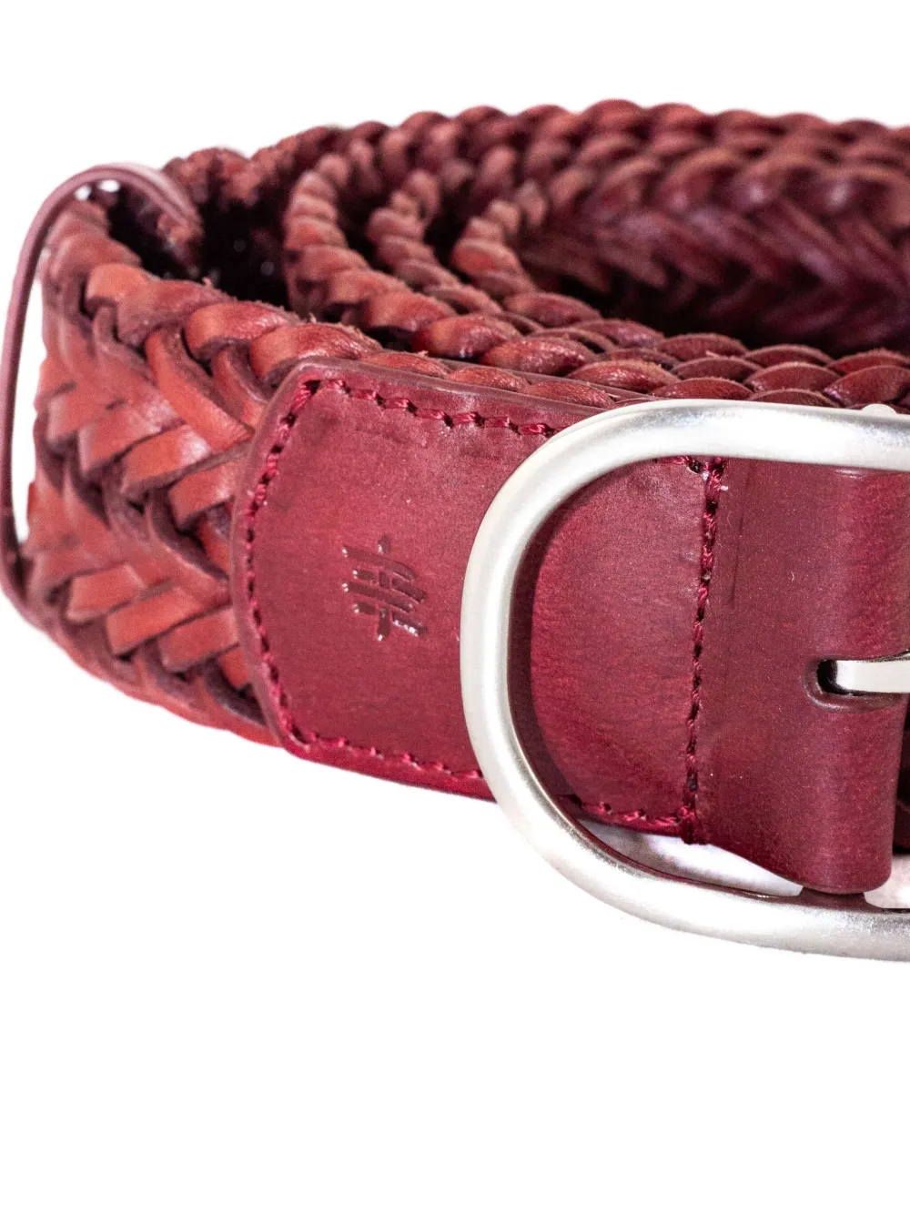 DRAGON DIFFUSION braided-leather belt - Rood